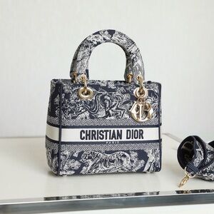 Dior Navy and White Mini Bag